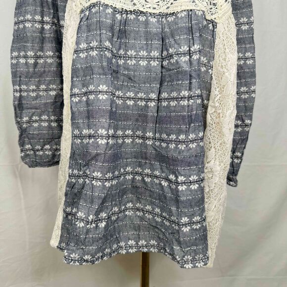Ryu Anthropologie Peasant Dress Lace Detail Spring Cottagecore Tie Back Medium - Picture 9 of 15